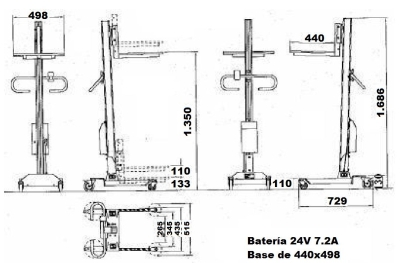 Apilador eléctrico 90 kg a 1.350 mm 3